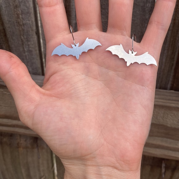 LAST ONE Halloween Bat Vampire Stainless Steel Earrings - Picture 2 of 7